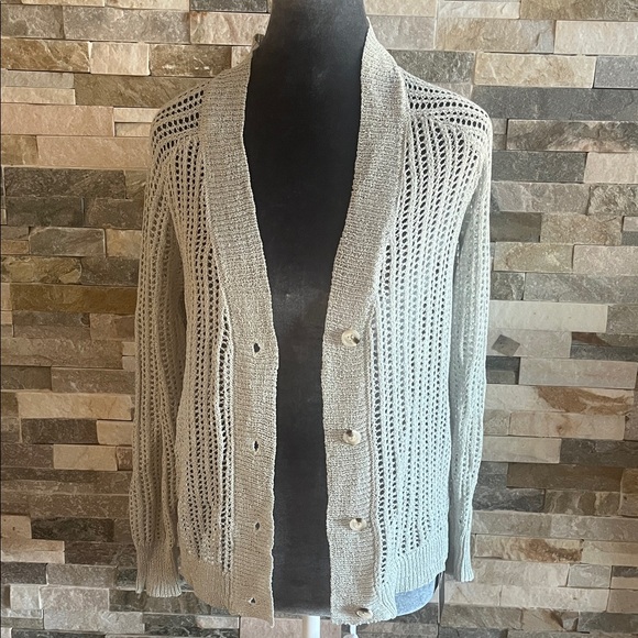 New Elegant Open-Knit Cardigan Sweater - Picture 1 of 9